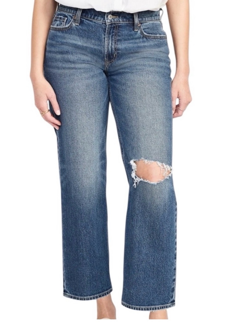 Old‎ Navy Womens Mid-Rise Boyfriend Loose Denim Jeans Size 6
